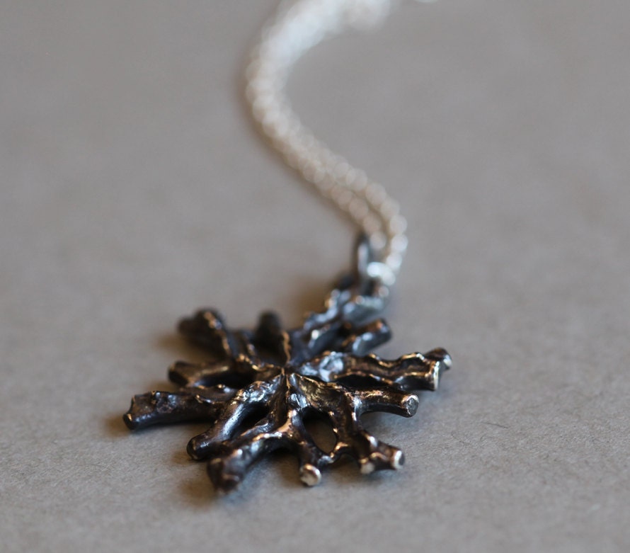 Coral medallion, sterling silver pendant, made to order