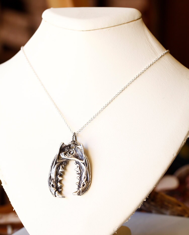 The Jaws of the Jabberwocky, sterling silver pendant