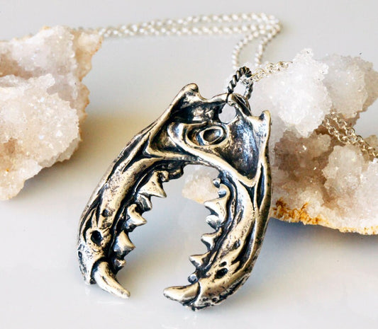 The Jaws of the Jabberwocky, sterling silver pendant
